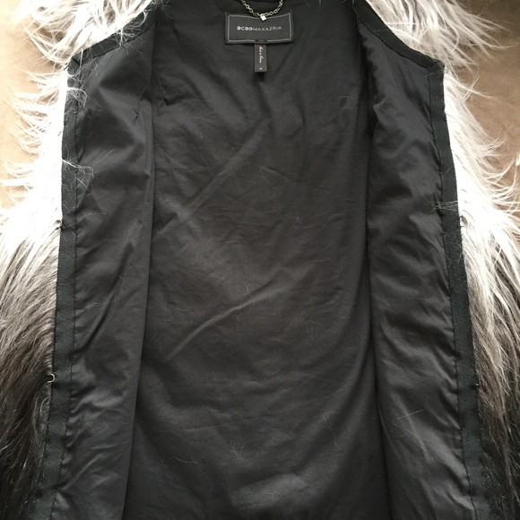 BCBGMaxAzria Black and Gray Ombre Faux Fur Vest - Picture 8 of 16